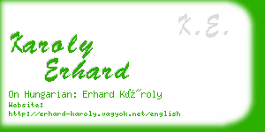 karoly erhard business card